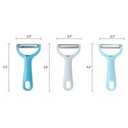 Mainstays 3-Piece Peeler Set with Serrated, Straight, and Julienne Blades, Assorted Colors