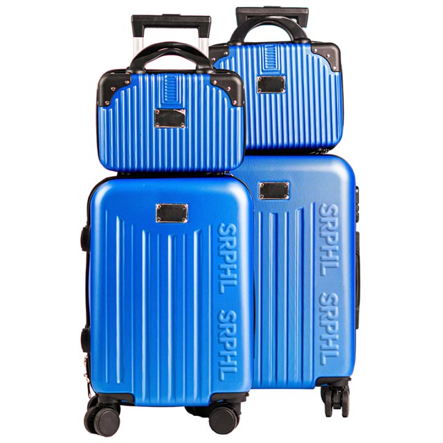 Set de 4 Maletas de Viaje Rígidas 20 y 18 Pulgadas con 2 Neceseres de 11 Pulgadas Equipaje Ligero con Ruedas 360 y Candado TSA Seraphiel