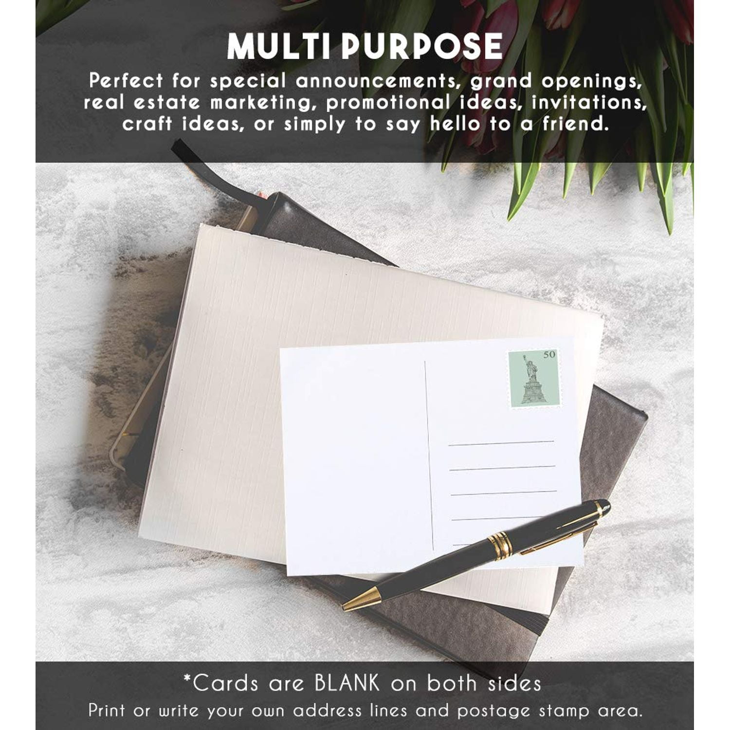 blank postcards 100 sheet kraft paper postcards