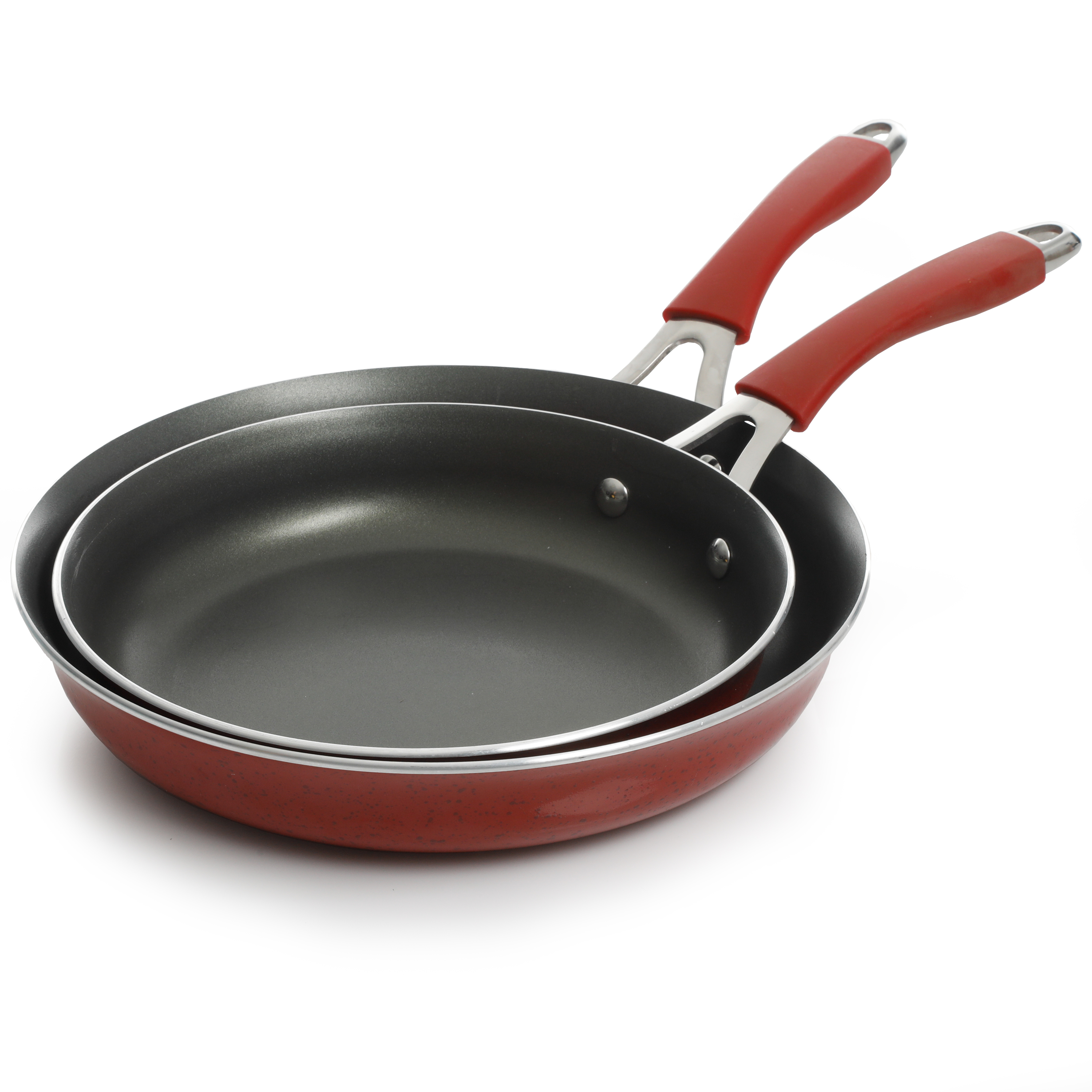 The Pioneer Woman Frontier Speckle Red 11-Inch & 9-Inch Non-Stick Fry Pan, 2 Piece - image 3 of 6