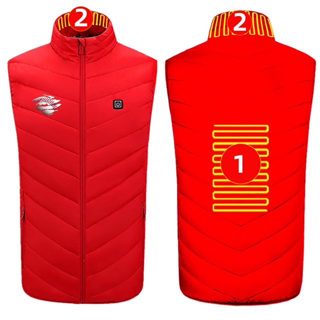 Usb Bloque de Carga, Cremallera Unisex Control Único 2 Zona de Calefacción de Algodón Chaqueta, Caliente Chaqueta de Vestido para Hombre