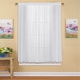 thumbnail image 2 of Collections Etc Decorative Classic Privacy Sheer Window Curtain Panel, Rod Pocket Top, White, 59" X 63", 2 of 2