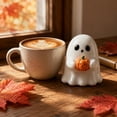 thumbnail image 5 of MInHoues 3.14 Inch Halloween Ghost Figurine with Orange Pumpkin, Cute Resin Ghost Statue for Tabletop Centerpiece, Spooky Decorative Ornament for Home Shelf Mantel, 5 of 9