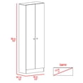 thumbnail image 2 of High Double Door Storage Cabinet | Works Well in Various Home Rooms | Melamine - Filled Particle Board | Simplifies Item Search, 2 of 7