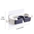 thumbnail image 2 of facefd 2 Pieces Wall Mounted Mop Holder Rack No Punching Plastic Mop Clip with Hook Brush Broom Storage Organizer, 2 of 9