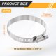 thumbnail image 2 of Uxcell 25 Pcs Abrazadera de Manguera 2-1/16"-3" de Acero Inoxidable Ajustable con Tornillo Phillips, 2 of 6