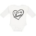 thumbnail image 3 of Inktastic I Love My Auntie in Black Chalk Heart Boys or Girls Long Sleeve Baby Bodysuit, 3 of 5