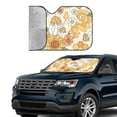 thumbnail image 3 of Kdxio Groovy Hippie Flower Mushrooms Print Front Windshield Sun Shade,Folding Auto Sunshade for Car Truck SUV-Medium, 3 of 7