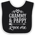 thumbnail image 3 of Inktastic Grammy and Pappy Love Me Girls Granddaughter Girls Baby Bib, 3 of 4