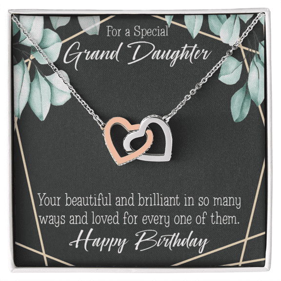 To Granddaughter Happy Birthday Granddaughter Inseparable Necklace