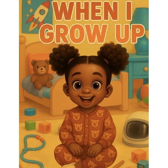 When I grow up: An Empowering Career Book for Toddlers Featuring a Black Girl Main Character, (Paperback)