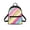 Colorful Pattern Design, variant on CHAQLIN Rainbow Tie-Dye Pattern with Glitter Accents Travel Shoulder Bags Zipper Small Backpack for Library Outdoor, Polyester Lots of Pockets Mini Backpack