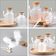 thumbnail image 3 of EeaseMX 6 juegos de botellas de sales de baño, botella de madera con corcho, 100 g, rellenables, para mascarillas en polvo, 3 of 7