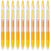 pilot juice 0.7mm gel ink ballpoint pen, yellow ink, value set of 10