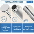 thumbnail image 6 of SUNALLY Shower Curtain Rod, Adjustable 32-61 inch Spring Tension Curtain Rods for Bathroom, No Drilling Rustproof Non-Slip Stainless Steel Rod, Chrome, 6 of 7
