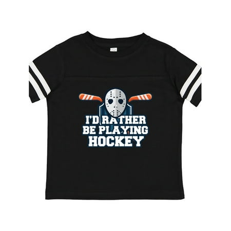 

Inktastic I d Rather Be Playing Hockey Gift Toddler Boy or Toddler Girl T-Shirt