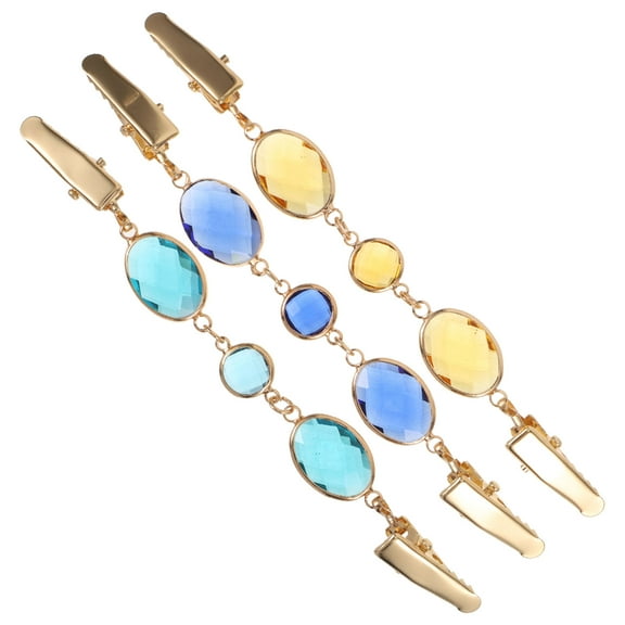 HEALEEP 3Pcs Clip for Clothes Rhinestone Plastic Small and Delicate Design For Women's Clothing