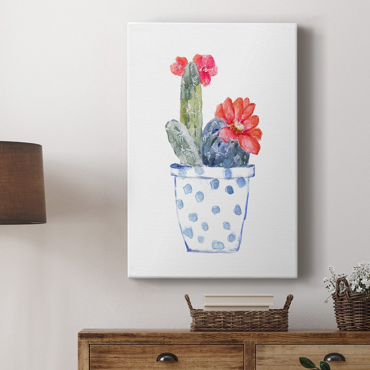 Cactus and Succulent Blooms II Premium Gallery Wrapped Canvas - Ready to Hang