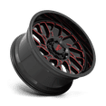 thumbnail image 2 of Moto Metal Mo805 22X10 5X127 -18Et 87.1Cb Gloss Black Milled With Red Tint Wheel, 2 of 3