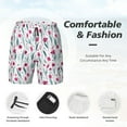 thumbnail image 3 of Naloa Tulips Flowers Print Men Swim Trunks with Compression Liner ,Board Shorts,Men's Swim Shorts with Drawstring and Elastic Waistband-Small, 3 of 6