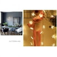thumbnail image 4 of 15PCS 20LED 9.8FT Snowflake String Lights Snow Fairy Garland Decoration For Christmas Tree New Year Room Holiday Wedding Party, 4 of 5
