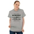 thumbnail image 3 of Obstacle Stepping Stone Inspirational Women's Graphic T Shirt Tees Brisco Brands X, 3 of 5