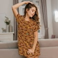 thumbnail image 3 of Naloa Dachshund And Ball Print Women Nightgowns,Womens Loungewear,Short Sleeve Sleepwear,Comfy Ladies Nightdress, 3 of 6