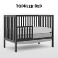 thumbnail image 3 of CASEMIOL 5-In-1 Convertible Crib, New Zealand Pinewood Baby Bed,Baby Crib With 3 Height Adjustment, Non-Toxic Finish, Easy to Assemble, Black, 3 of 13