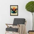 thumbnail image 2 of Fun Geometric Colourful Pug Dog Artwork Framed Wall Art Print A4, 2 of 4