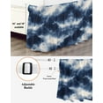 thumbnail image 3 of Abstract Ocean Waves Bed Skirt King Size 18" Drop Dark Blue Rainstorm Modern Ruffled Wrap Around Bed Skirts Adjustable Elastic Bedskirt Dust Ruffle for King Size Bed, 3 of 7