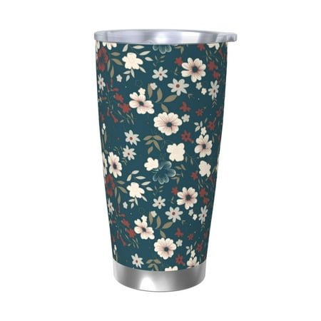 

Goofa Vintage Floral for 20 oz Skinny Tumbler Stainless Steel Coffee Mug Slim Vacuum Insulated Travel Cup Car Cup-Without Straw