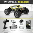 thumbnail image 3 of LAEGENDARY Sonic 1:16 Scale RC Off-Road Car, Up to 25 MPH, Black/Yellow, 3 of 9