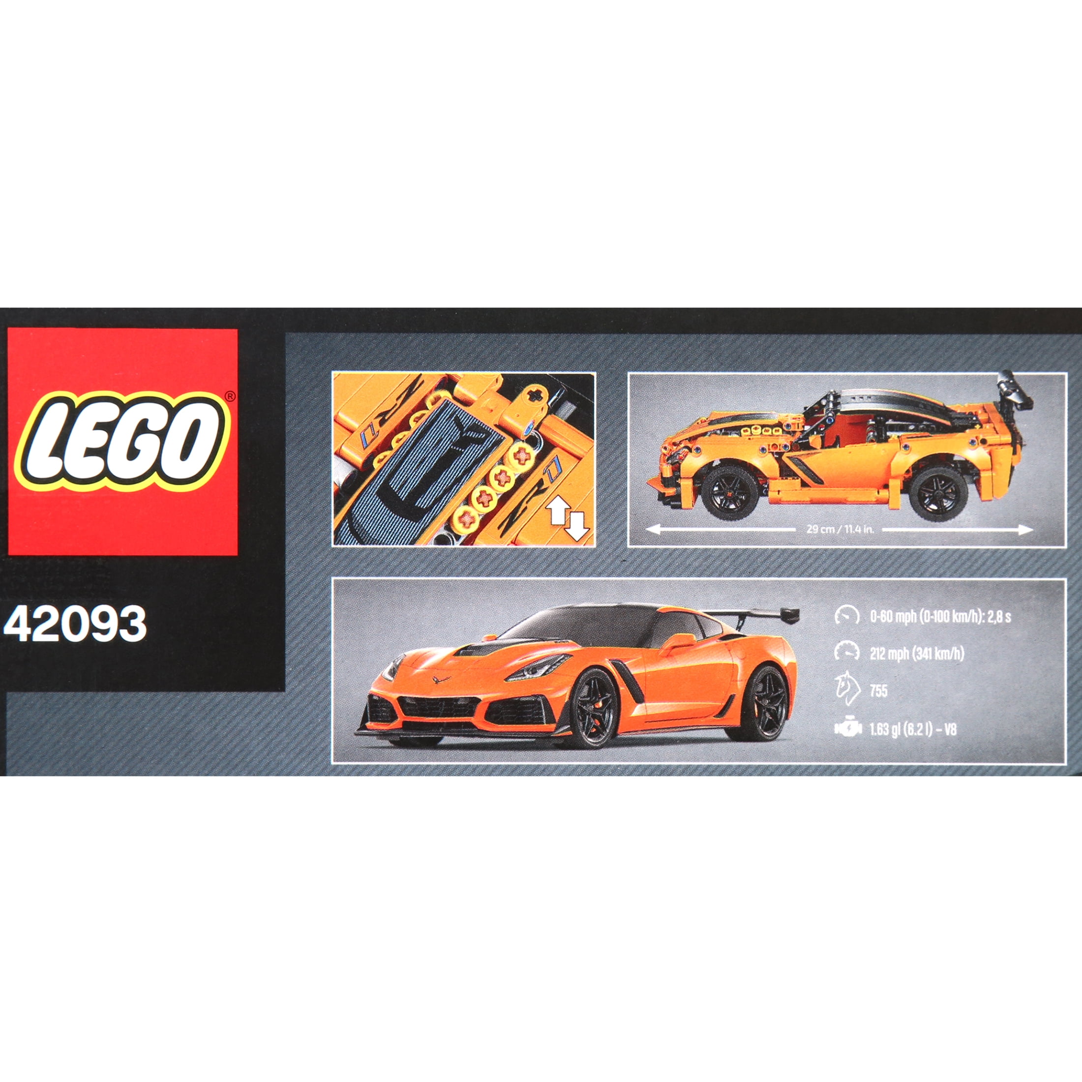 videnskabsmand Holde Varme LEGO Technic Chevrolet Corvette ZR1 42093 Model Car Building Set -  Walmart.com