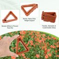 Triangular Flower Pot Risers Uxcell 6-Pack 3.5 x 2.8 x 0.8 in Plastic Invisible Plant Pot Feet ...