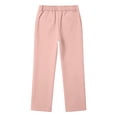 thumbnail image 6 of YAYUBA Girls Wide Leg Uniform Pants -Lightweight Dress Pants for Kids, Comfortable School Uniform Trousers,Size 5-14 Years, Pink, 6 of 9