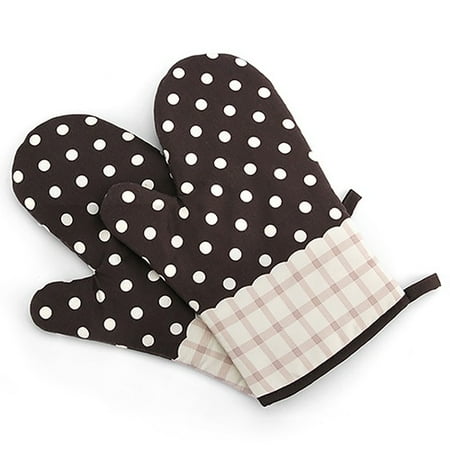 

SANWOOD Oven Mitt High Quality 1Pc Anti-slip Dots Printing Oven Mitt Heat Resistant Hand Protector Glove Holder Kitchen Dining Bar