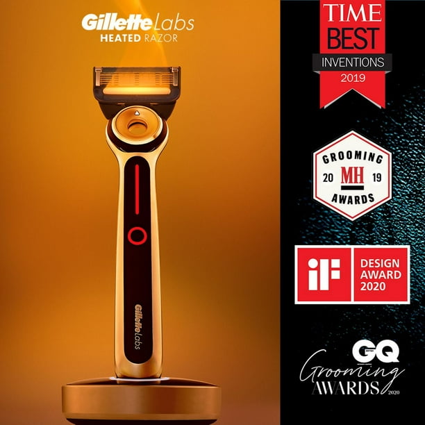 GilletteLabs Heated Razor Starter Kit - 1 Handle, 2 Blade Refills