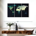 thumbnail image 3 of Elephant Stock Canyon World Map Wall Art - Horizontal Multi Panel Canvas - Living Room Wall Decor - Map Multi Panel - Teal And Blue Decor - 38" x 24", 3 of 8