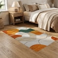 thumbnail image 2 of ODIKA Orange Burnt Abstract Wavy Swirl Distressed Vintage Creamy Retro Easy Care Kids Safe for Small Living Room, Playroom, Bedroom, 2 of 7