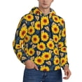 thumbnail image 2 of Honeii Sunflowers Pattern Mens Hoodies Men's Loose Sleeve Sweatshirt,Pullover Hooded Sweatshirt for Men,Essentials Hoodie-XX-Large, 2 of 7