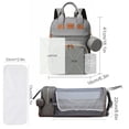 thumbnail image 2 of Diaper Bag Backpack – Large Capacity Baby Diaper Bag with Changing Pad, Waterproof Travel Backpack for Boys & Girls, Multi-Function Baby Bag with USB Charging Port, Grey, 2 of 10