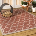 thumbnail image 5 of JONATHAN Y  Zinnia Textured Weave Indoor/Outdoor Area Rug 4 X 6 - Red/Beige, 5 of 5