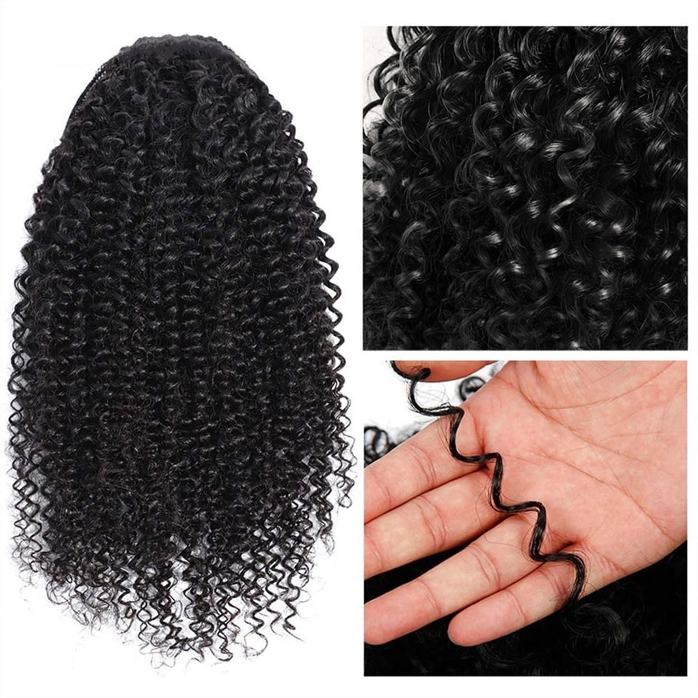 Afro Curly Drawstring Ponytail 8-26 Inch Kinky Curly Ponytail Human Hair Extensions Brazilian Remy Clip In Curly Ponytail Hair Extensions