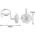 thumbnail image 3 of Newsoul Shower Curtain Hooks,12PCS Anti-Rust Decorative Resin Shower Curtain Hooks Rings Rose Shape for Bathroom (White), 3 of 6