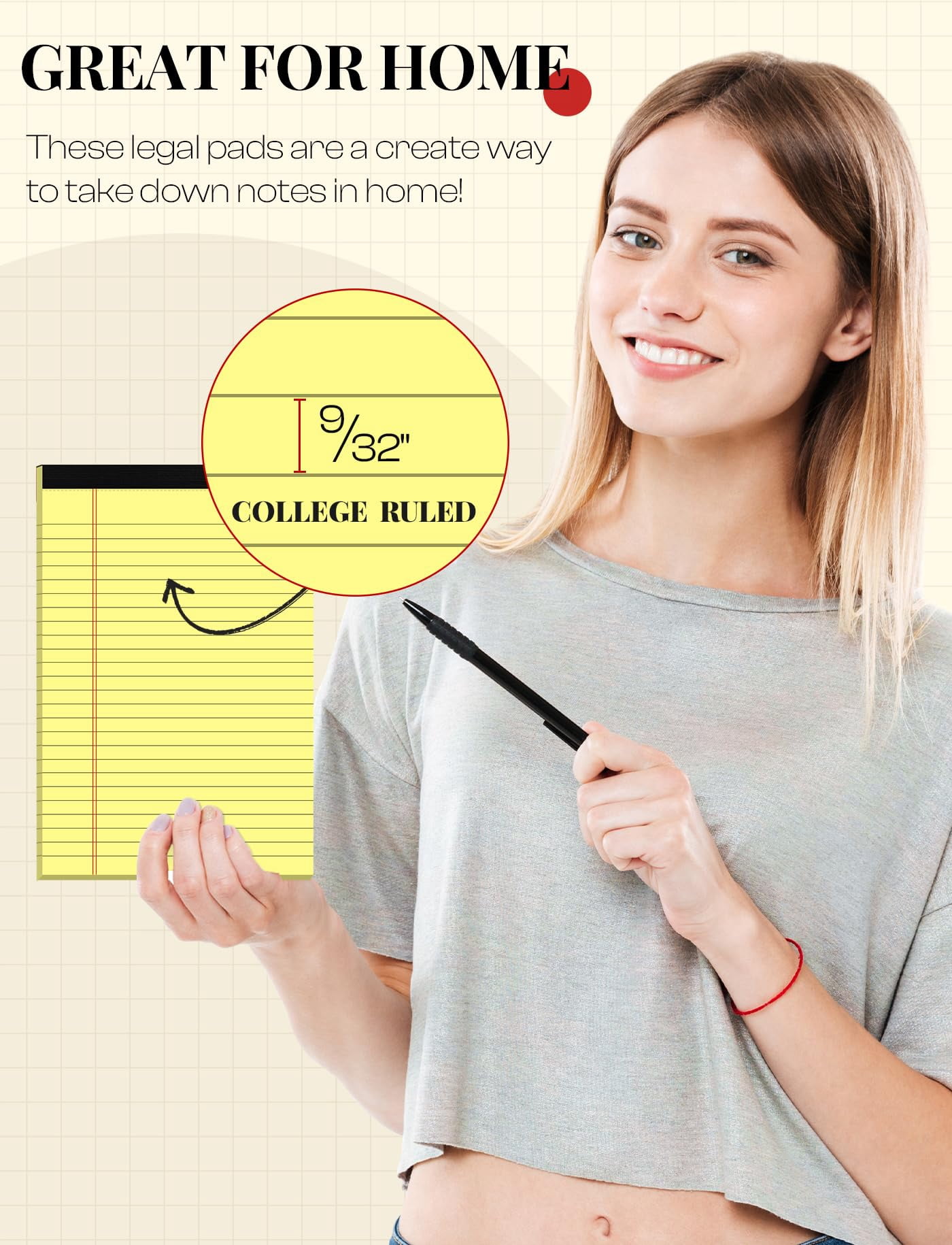 24 Pack Small Legal Pads 5x8 Yellow Note College Ruled Notepad Writing Of Paper Lined 80 Gsm Tablets 5x8" Notepads With 30 Sheets Per Pad