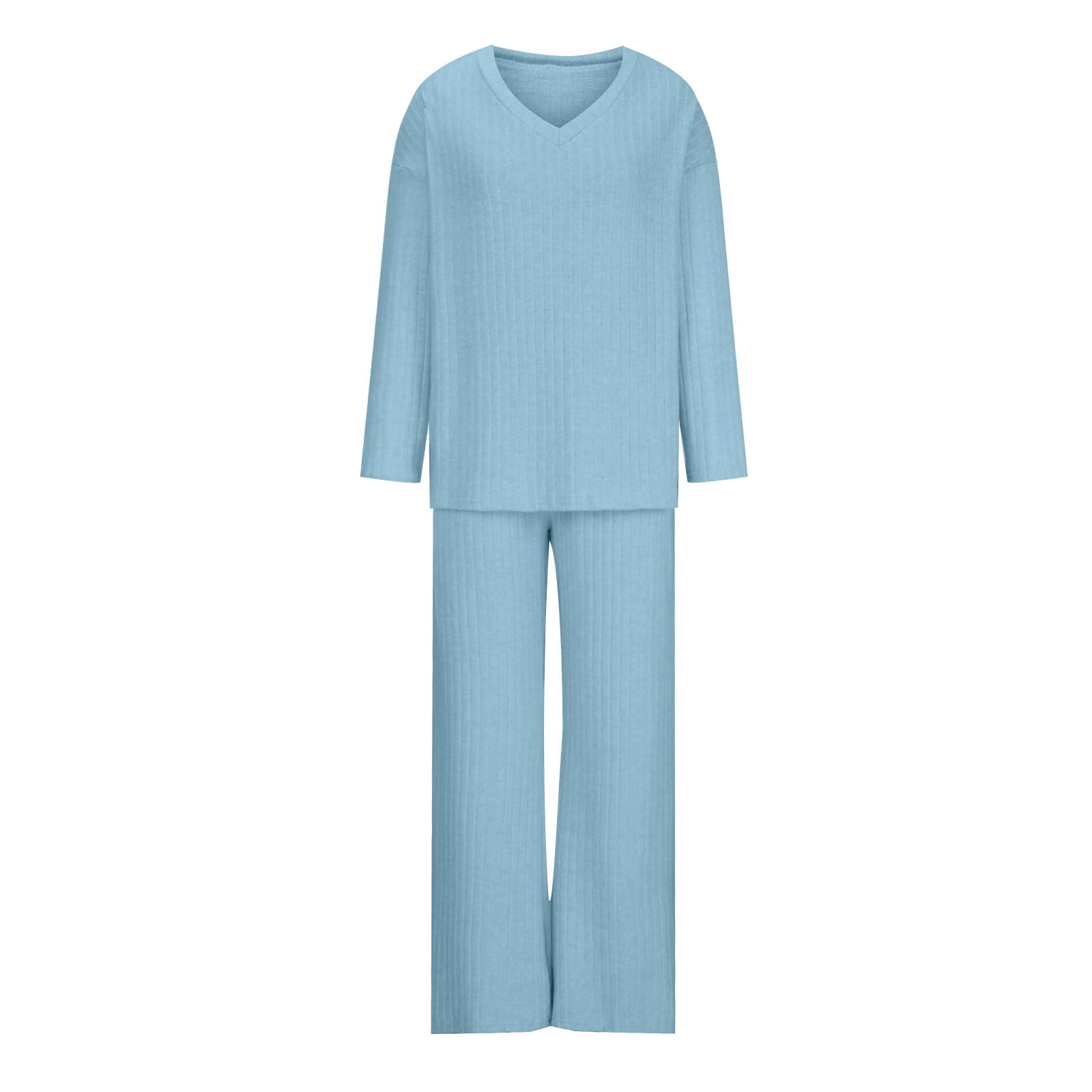 JGGSPWM Loungewear Set Stylish and Comfortable Ribbed Knit 2