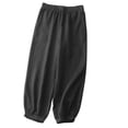 thumbnail image 1 of VEKDONE Womens Linen Long Pants Black XXL, 1 of 3