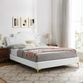 thumbnail image 2 of Modway Neena Performance Velvet King Bed in White, 2 of 5