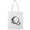 White, variant on Smartprints Letter Q Flower Bouquet Tote Bag - Image by Shutterstock, One Size Cotton Canvas Tote Bag