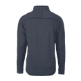 thumbnail image 3 of Men's-Cutter & Buck  Heather Navy Sporting Kansas City Mainsail Sweater-Knit Half-Zip Raglan Jacket, 3 of 3